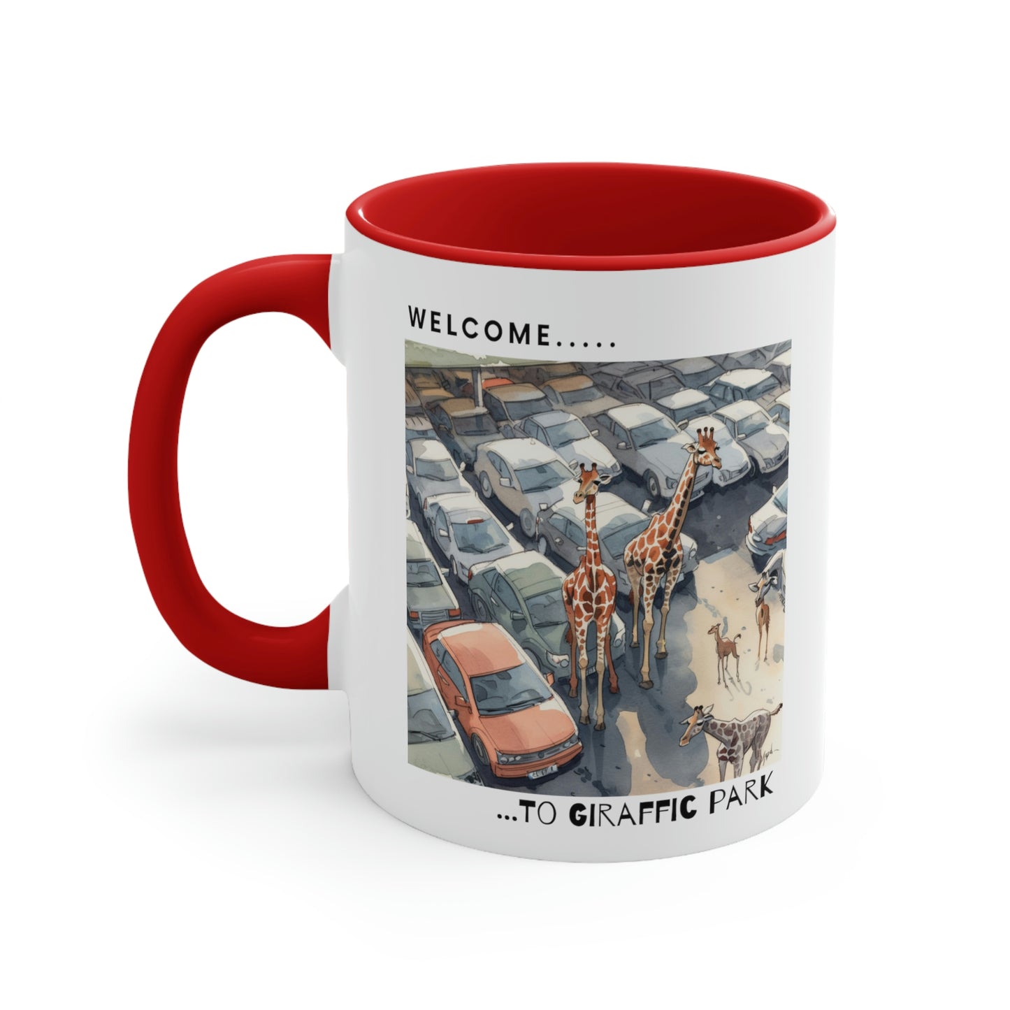 Giraffic Park - Dad Joke Accent Coffee Mug, 11oz