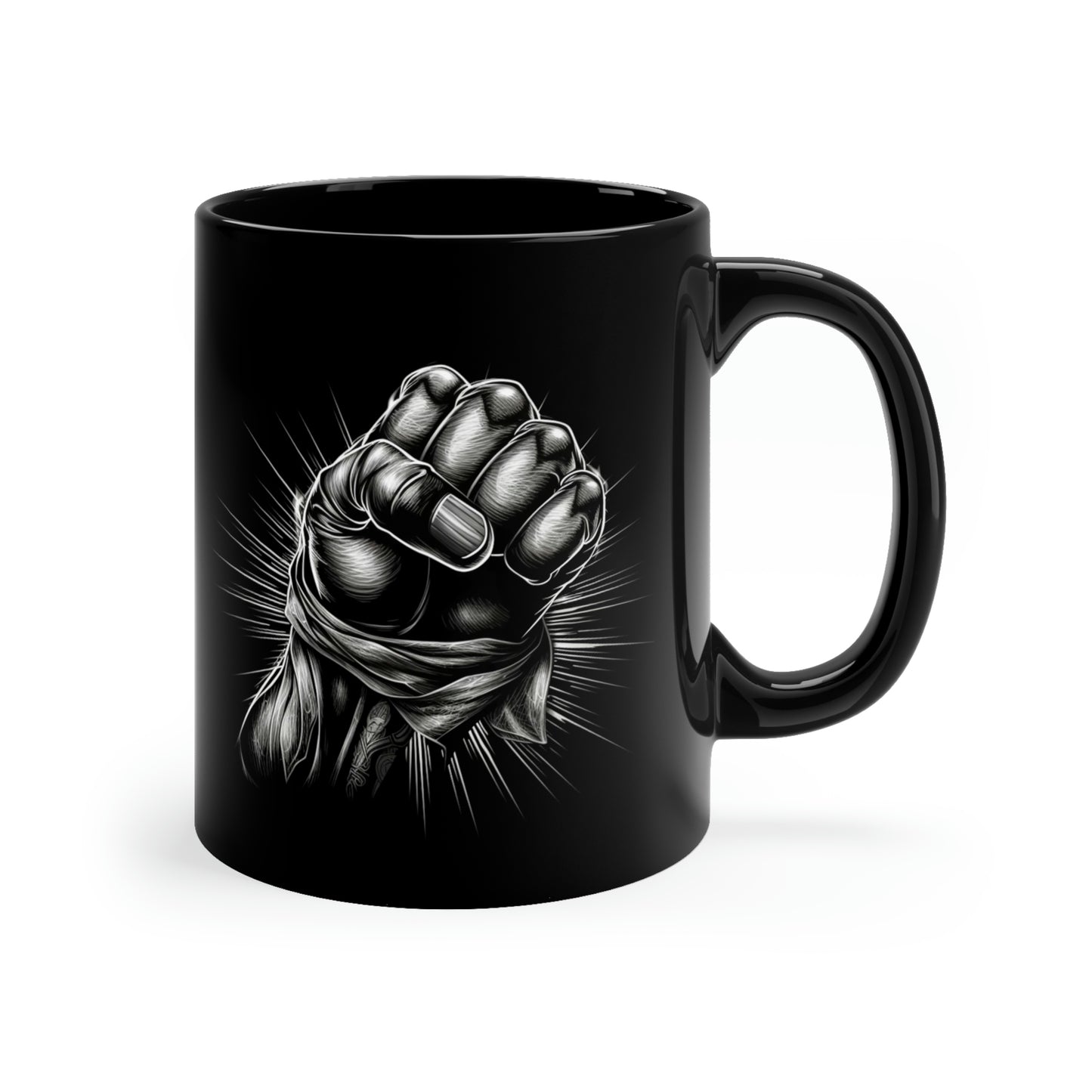 Furious Fist - Novelty 11oz Black Mug